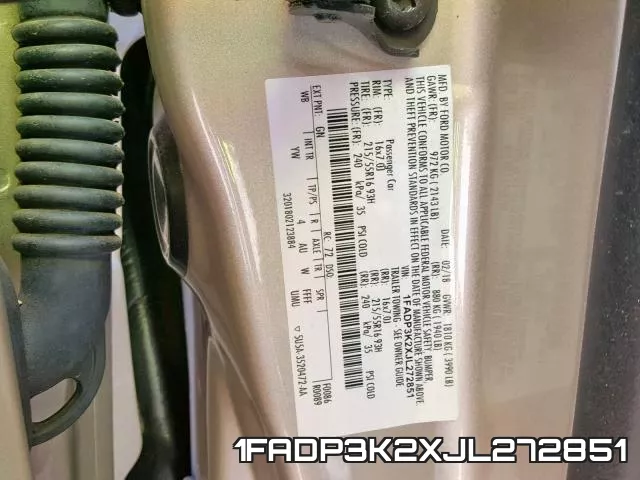 1FADP3K2XJL272851 фото 2