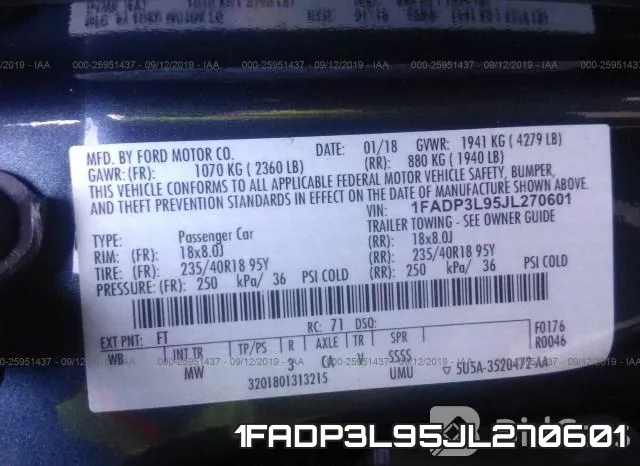 1FADP3L95JL270601 фото 10
