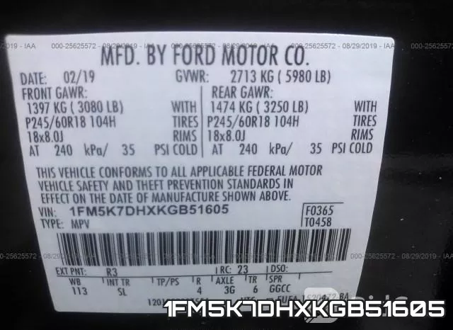 1FM5K7DHXKGB51605 фото 10