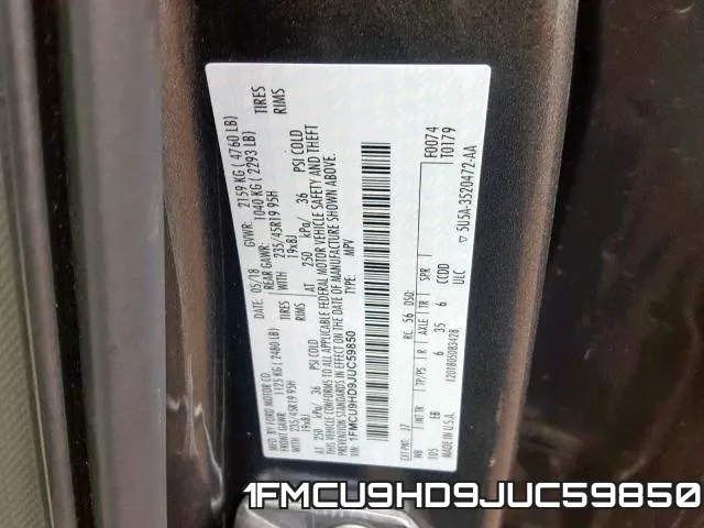 1FMCU9HD9JUC59850 фото 2