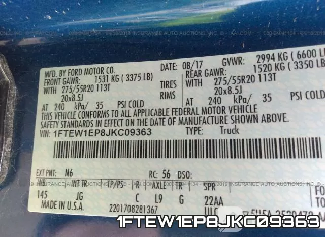 1FTEW1EP8JKC09363 фото 10
