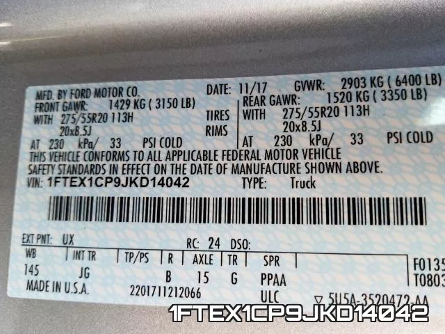 1FTEX1CP9JKD14042 фото 2