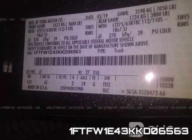 1FTFW1E43KKD06563 фото 10