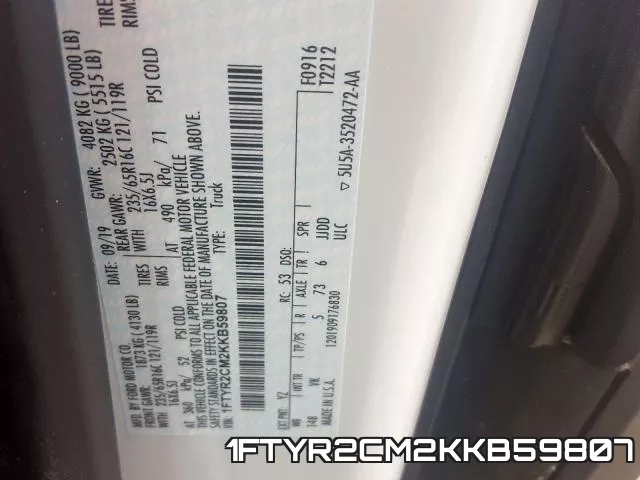 1FTYR2CM2KKB59807 фото 2