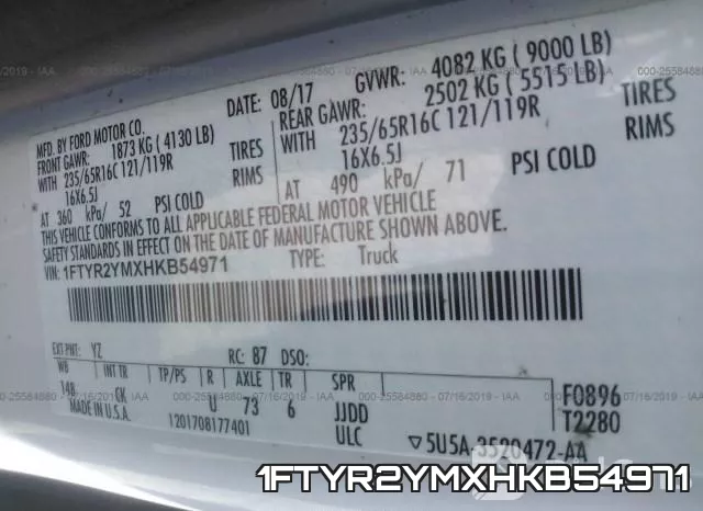 1FTYR2YMXHKB54971 фото 10