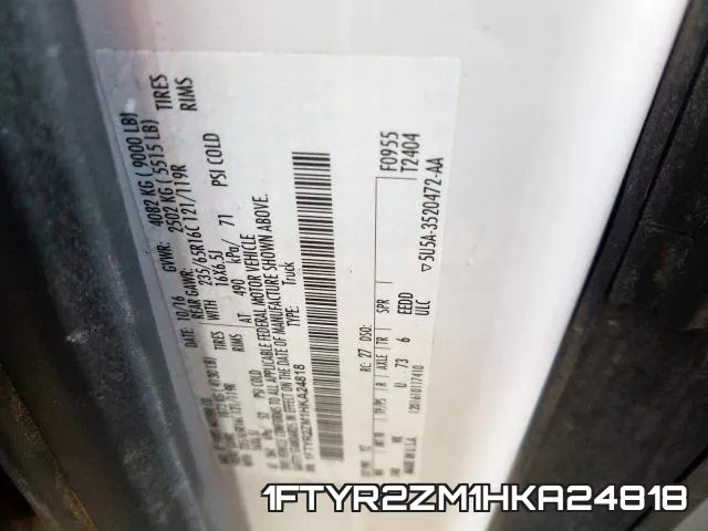 1FTYR2ZM1HKA24818 фото 2