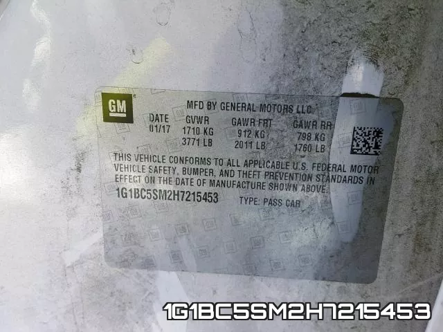1G1BC5SM2H7215453 фото 2