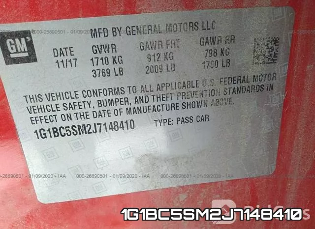 1G1BC5SM2J7148410 фото 10