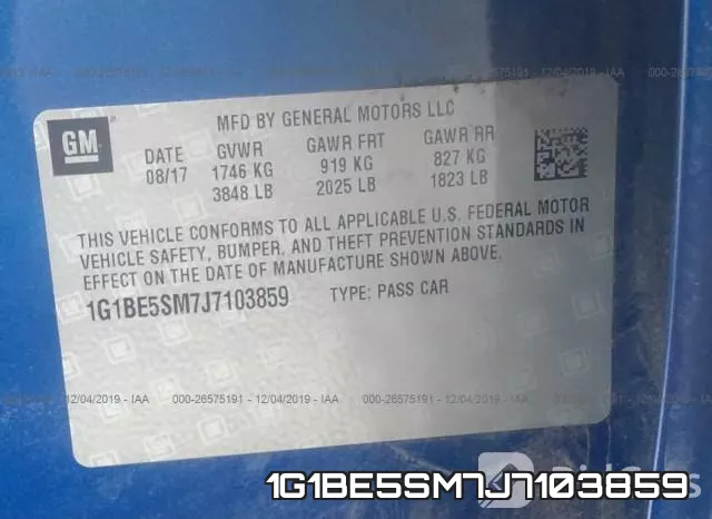 1G1BE5SM7J7103859 фото 10