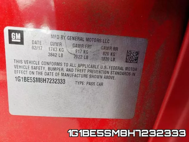 1G1BE5SM8H7232333 фото 2