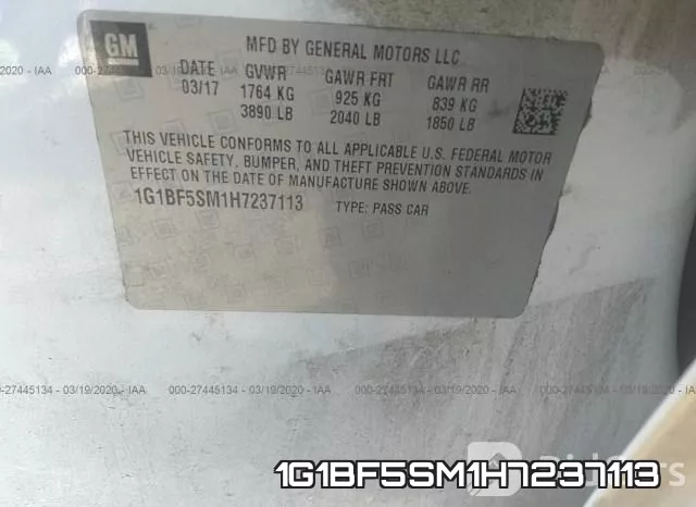 1G1BF5SM1H7237113 фото 10