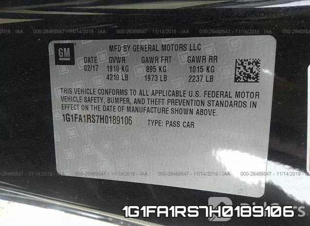 1G1FA1RS7H0189106 фото 10