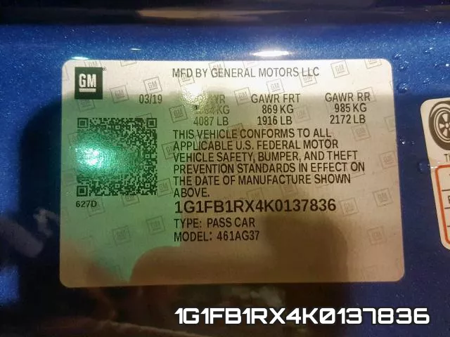 1G1FB1RX4K0137836 фото 2