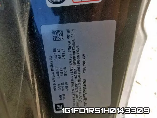 1G1FD1RS1H0143309 фото 2