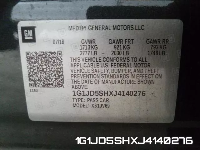 1G1JD5SHXJ4140276 фото 2