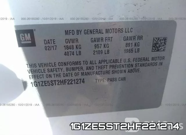 1G1ZE5ST2HF221274 фото 10