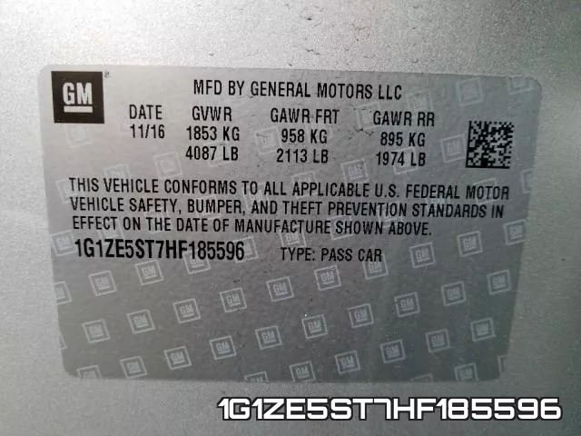 1G1ZE5ST7HF185596 фото 2