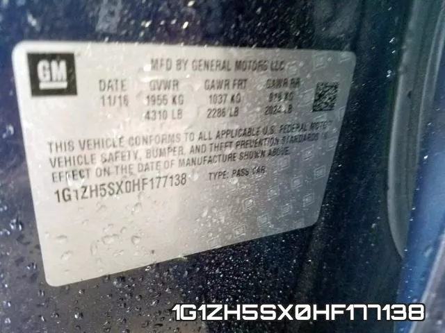 1G1ZH5SX0HF177138 фото 2