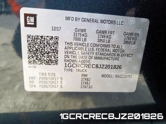 1GCRCREC8JZ201826 фото 2