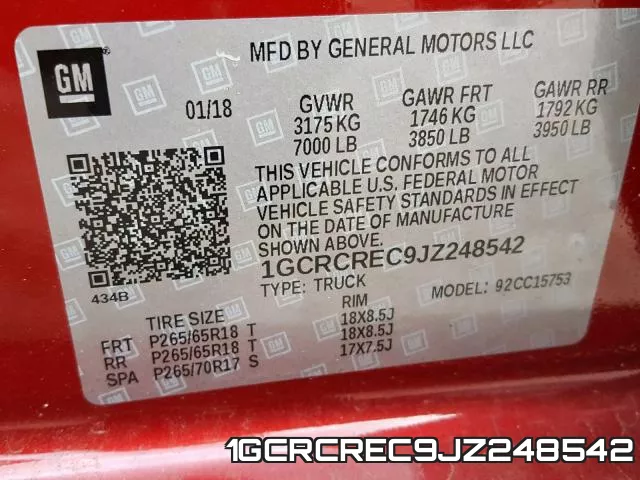 1GCRCREC9JZ248542 фото 2