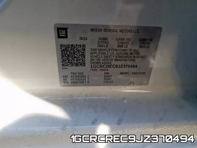 1GCRCREC9JZ370494 фото 2