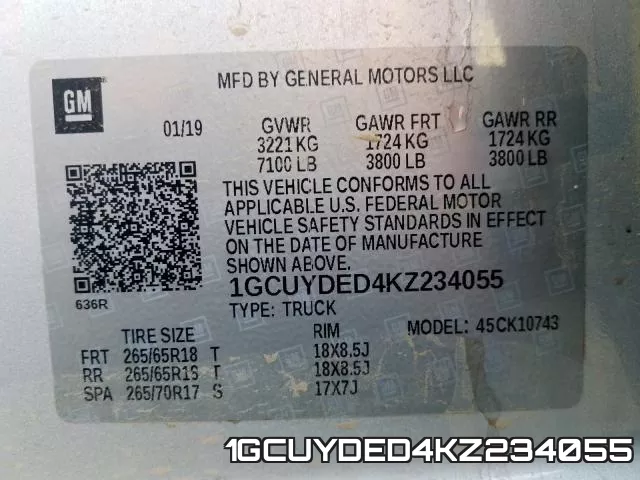 1GCUYDED4KZ234055 фото 2