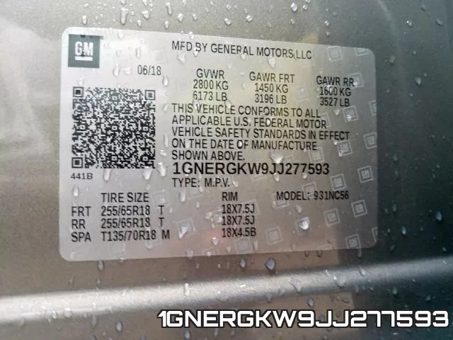 1GNERGKW9JJ277593 фото 2