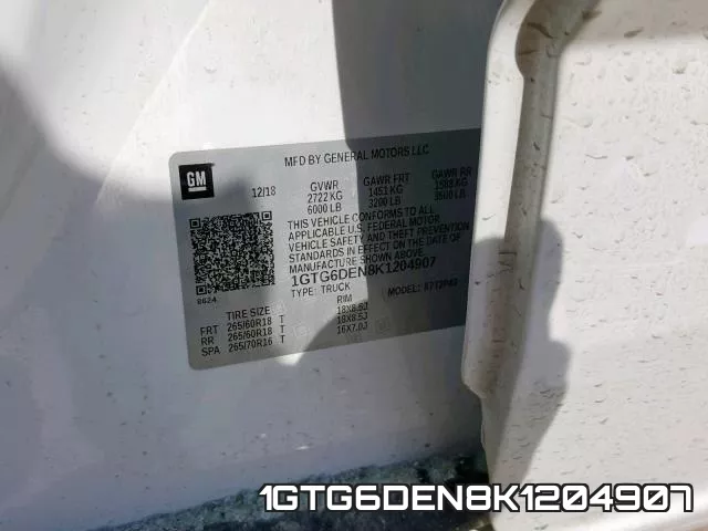 1GTG6DEN8K1204907 фото 2