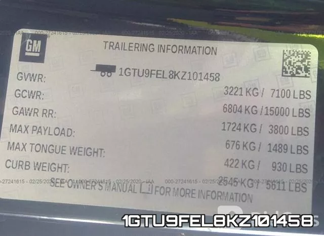 1GTU9FEL8KZ101458 фото 10