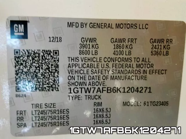 1GTW7AFB6K1204271 фото 2
