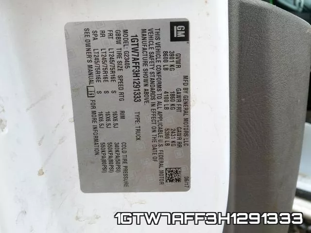 1GTW7AFF3H1291333 фото 2