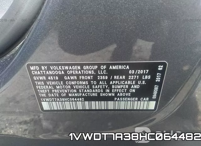 1VWDT7A38HC064482 фото 10