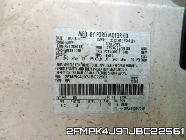 2FMPK4J97JBC22561 фото 2