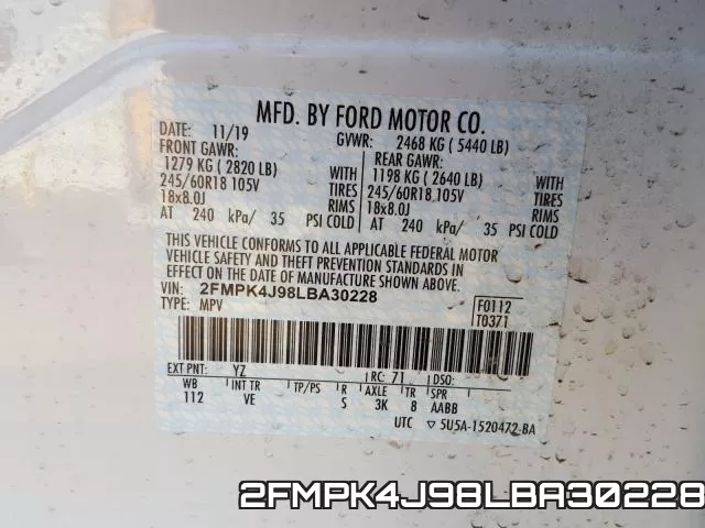 2FMPK4J98LBA30228 фото 2