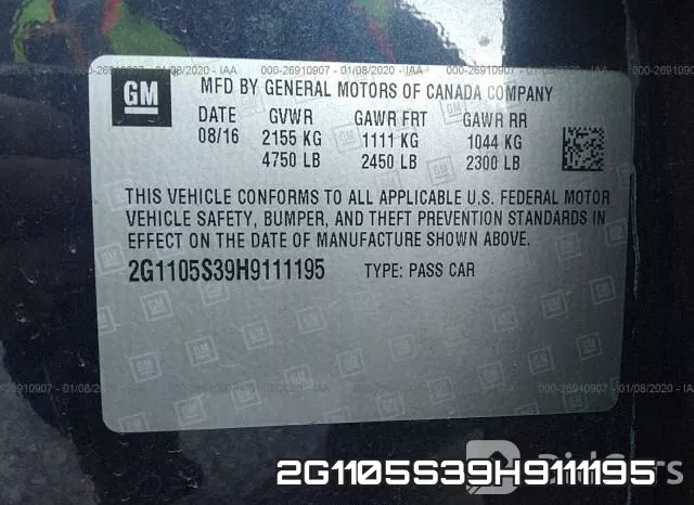 2G1105S39H9111195 фото 10