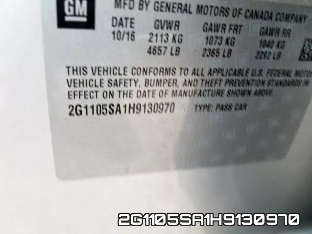 2G1105SA1H9130970 фото 2