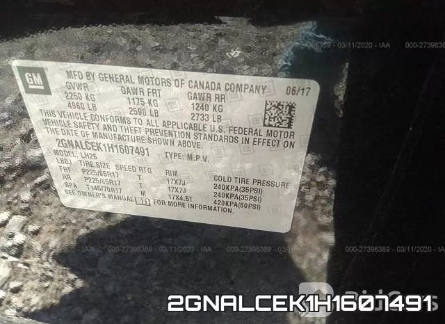 2GNALCEK1H1607491 фото 10