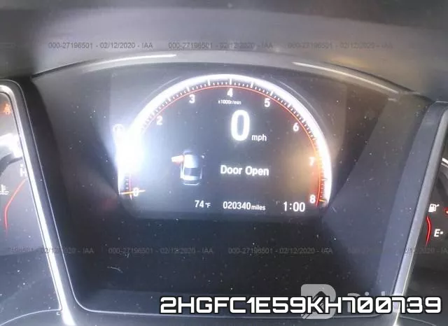 2HGFC1E59KH700739 фото 8