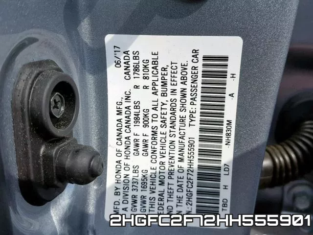 2HGFC2F72HH555901 фото 2