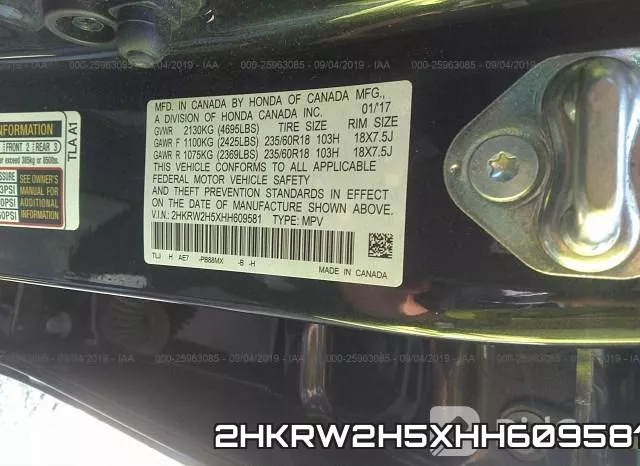 2HKRW2H5XHH609581 фото 10