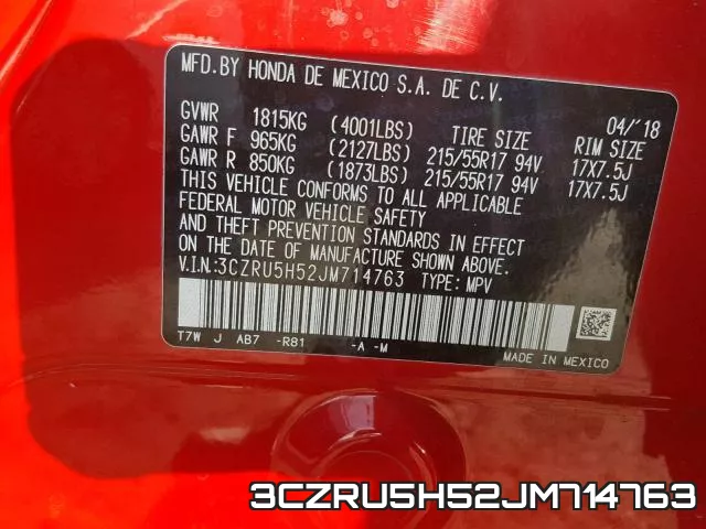 3CZRU5H52JM714763 фото 2