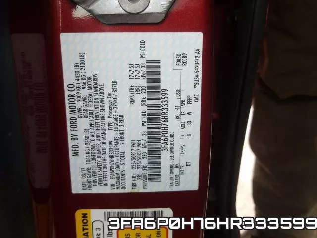 3FA6P0H76HR333599 фото 2