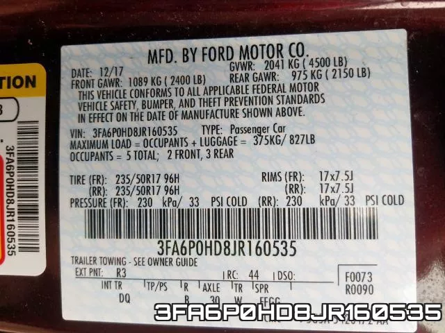 3FA6P0HD8JR160535 фото 2