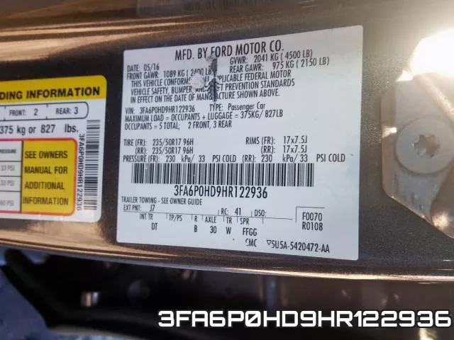 3FA6P0HD9HR122936 фото 2