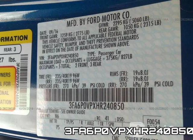 3FA6P0VPXHR240850 фото 10
