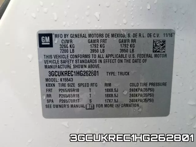 3GCUKREC1HG262801 фото 2