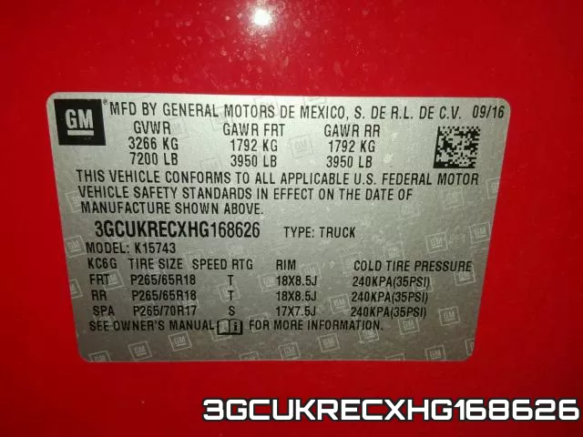 3GCUKRECXHG168626 фото 2