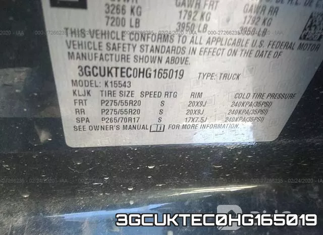 3GCUKTEC0HG165019 фото 10