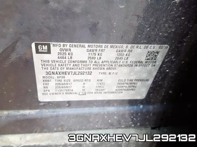 3GNAXHEV7JL292132 фото 2