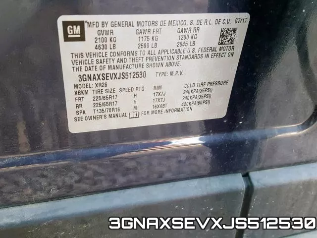 3GNAXSEVXJS512530 фото 2